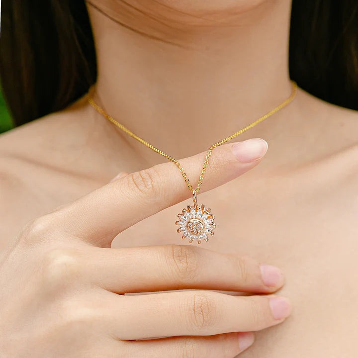 Spinning Sunflower Necklace