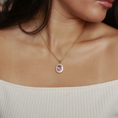 Rose Crystal Necklace